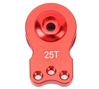 Bewinner Aluminum Alloy Servo Saver 25T Replacement Lightweight Universal Servo Arm for 1/10 RC Car, High Accuracy Steering Guard, Easy Install Horn Silver White (Red)