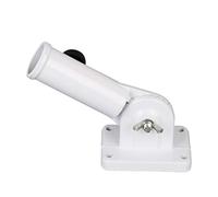 Bewinner Aluminum Flag Holder Bracket Sturdy Rust-Resistant Easy Installation for School Office White 1 * Flag Pole Mounting Bracket