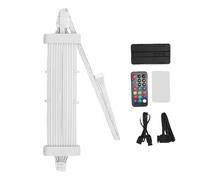 Bewinner ARGB PSU Cable, 5V 3 Pin Bendable Silicone LED Strip with 120 Beads for Motherboard GPU Power Supply Extension, 16.8M Colors Meteor Effect, PC Case Build Lighting Decor 16PIN (GPU-16 White