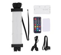 Bewinner ARGB PSU Cable with Meteor Light Effect - 120 Beads 16.8M Colors 3D Luminous Sync,Flexible Silicante GPUMotherboard LED Strip for PC Builds (SK3 Controller White)