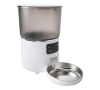 Bewinner Automatic Pet Feeder with App Control | 4L Capacity, Timed Feeding, Smart Reminders, Dual Power Options (Battery/USB) for Dogs & Cats (White)