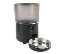 Bewinner Automatic Pet Feeder with App Control | 4L Capacity, Timed Feeding, Smart Reminders, Dual Power Options (Battery/USB) for Dogs & Cats (Black)