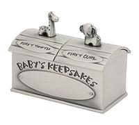 Bewinner Baby Keepsake Box for First Tooth - European Style Zinc Alloy Tooth Fairy Box, Rust Resistant Memory for Baby Teeth, Shower & Birthday Gifts (Antique Tin Color)