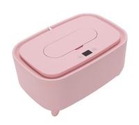 Bewinner Baby Wipe Warmer Dispenser, Large Capacity Fast Heating with Smart Constant Temperature, Adjustable Settings, USB Power Supply, Sealing Flip Top, White (Pink)
