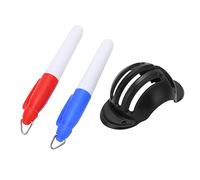 Bewinner Ball Triple Track 3 Line Marker Stencil Kit - Slotted Alignment Device with 2 Pens, Portable Ball Line Drawing Tool for Putting Practice (black)