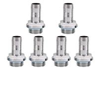 Bewinner Barb Fittings 6 PCS PC Water Cooling Two-Touch Fitting G1/4 Thread Barb Connector for Tube, Stainless Steel (9mm)