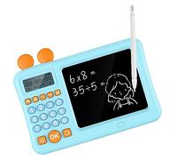Bewinner Bewinner Digital Calculator with Notepad for Kids, Multifunction Math Learning Machine for Comprehensive Education, Voice Remind (Red) (Blue)