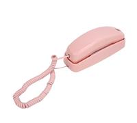 Bewinner Big Button Volume Control Wall Mountable Corded Home Phone for Seniors, for Home with Flashing Light Feature, White (Pink)
