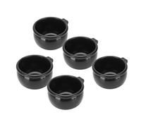 Bewinner Black Rubber Chicken Feeder 5 Pack - Easy to Clean Poultry Water Bowl for Game Fowl Training, Farm Water Cups, Durable Hydration Accessories for Multiple Birds