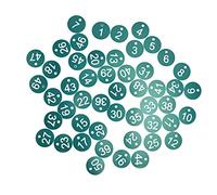 Bewinner Blue Numbered Labels 1-50 for Livestock Beekeeping, Durable ABS Round Number Tags with Hole for Farm Animal Husbandry Management Supplies, 50PCS (Green)