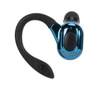 Bewinner Bluetooth 5.2 Headset, HiFi Stereo Wireless Earpiece with Noise Reduction, IPX4 Single Ear Headset for HD Calls, Ergonomic Lightweight Comfort Fit - Black & Red (Black and Blue)