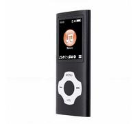 Bewinner Bluetooth 5.3 MP3 Music Player with 1.8 Inch Screen, HiFi Audio, FM Radio, Voice Recorder, Portable Media Player for Kids Adults (Black)