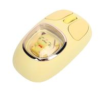 Bewinner Bluetooth Mouse Wireless, Rechargeable Wireless Mouse, 2.4G USB C RGB Lighting Computer, Cute Doll, Triple Mode Connection, Type C, Ergonomic Shape, Silently Click for Laptop, (Yellow)