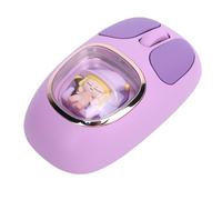 Bewinner Bluetooth Mouse Wireless, Rechargeable Wireless Mouse, 2.4G USB C RGB Lighting Computer, Cute Doll, Triple Mode Connection, Type C, Ergonomic Shape, Silently Click for Laptop, (Purple)