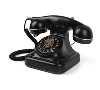 Bewinner Bluetooth Retro Phone with Handset Speakerphone, USB Rechargeable Vintage Landline Telephone for Home Calls Music Playback Black