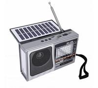 Bewinner Bluetooth Solar Emergency Radio With LED Flashlight, Portable AM FM SW Weather Radio, USB Charging, Wireless Speaker for Camping Hiking Travel