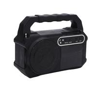 Bewinner Bluetooth Speaker with FM AM Radio, Solar Panel Charging, Built in Flashlight 3 Bulbs, Portable Outdoor Music Player for Camping Picnic Barbecue Emergency