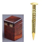 Bewinner Brass Round Head Nails for Furniture Hinge Hardware, 100 Pack