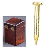 Bewinner Brass Round Head Nails for Furniture Hinge Hardware, 100 Pack