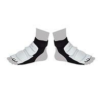 Bewinner Breathable Taekwondo Foot Protector Slip Resistant Karate Boxing Sparring Foot Guard for Training, Impact Reducing Toe Protection, Easy Wear Hook and Loop Ankle Wrap, PU Leather (L 36-37)