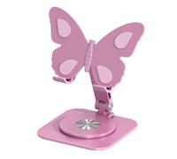 Bewinner Butterfly Shape 360° Rotating Phone Stand, Foldable Desktop Tablet Holder Adjustable Height Aluminum Alloy Cell Phone Tablet Mount for Home Office Travel (1PC)