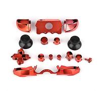 Bewinner Buttons Kit for Full Button Set for One Controller 3.5mm Jack Replacement Parts Full Controller Housing Shell Protective Case Cover Button Kit (Red)