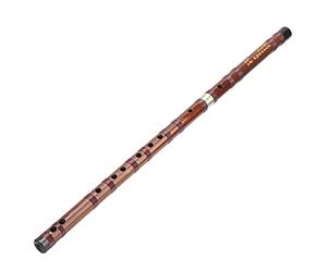 Bewinner C Key Dry Bitter Bamboo Flute Set with Storage Box, Traditional Chinese Dizi Instrument for Beginners Performance Exam, 26.4 Inch Bamboo Flute with Brass Connector, Film,