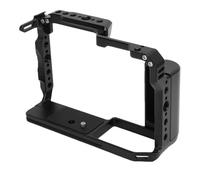 Bewinner Camera Cage for ZR, Aluminum Alloy Full Protective Frame with Cold Shoe Mount, 1/4" & 3/8" Screw Holes, Arca-Swiss Arrow Storage Case Compatible for DSLR Video Camera