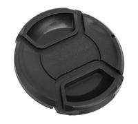 Bewinner Camera Lens Cover, Center Pinch DSLR Lens Cap Dust Scratch Anti Loss Rope ABS Material Universal Fit for Camera Accessories (55mm)