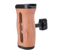 Bewinner Camera Side Handle Grip, Wooden DSLR Handle Adjustable Slide Groove Ergonomic Rosewood with Cold Shoe 1/4in Screw for Interface Universal Rabbit Cage