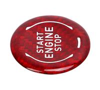 Bewinner Car Engine Start Stop Button Cover, Carbon Fiber Replacement for