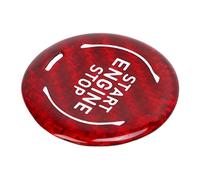 Bewinner Car Engine Start Stop Button Cover, Carbon Fiber Replacement for