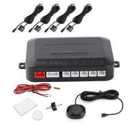 Bewinner Car Parking Sensor Reversing Kit 12V Warning Sound Indicator Probe System, 4 Sensor Distance Detection Display Audible Alarm for Reverse Parking Assist Safety