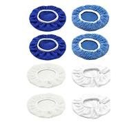 Bewinner Car Polishing Pad Bonnet Set, 8pcs Microfiber Cotton Wool Fleece