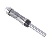 Bewinner Carbide Compression Flush Trim Router Bit, 1/4 Shank 1/2in Cutting Dia 1in Cutting Length, Top Bottom Bearing, 2+2 Flute Spiral Up Down Pattern, Double Bearing Template Flush Cut