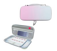 Bewinner Carrying Case for 2, Portable Travel Carry Case with 10 Game Card Pockets, EVA Hard Shell Game Travel Storage Bag (Rose Green)