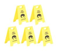 Bewinner Cat Vomit Warning ABS Pet Sign for Safety Adults Kids Home Garden Decoration 5PCS 2.64 X 3.94in (Dog)