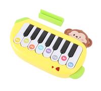 Bewinner Children Electronic Piano Toy, Miniature Pocket Piano Keyboard with Multifunctional Modes for Early Education and Music Learning, Safe ABS Material, Red (Yellow)