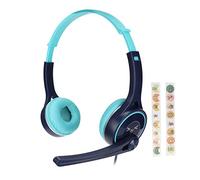 Bewinner Children's Headset, Foldable Wired Kid Headphones with 3.5mm Jack, ABS PVC On Ear Stereo Sound, 40mm Driver, Sharing Port, Mic, for Travel School Tablet Laptop