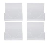 Bewinner Clear Acrylic Shower Rod Holder, 4 Pack Adhesive (Clear)