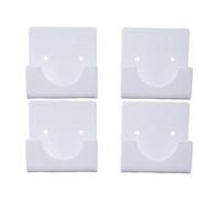Bewinner Clear Acrylic Shower Rod Holder, 4 Pack Adhesive (White)