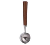 Bewinner Coffee Measuring Spoon, 304 Stainless Steel with Long Wooden Handle, Multifunctional Coffee Scoop for Home Kitchen, Small Size Silver (Large Size Silver)