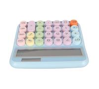 Bewinner Colorful Calculator with Mechanical Keyboard, 12 Digit Retro Electronic Desktop Calculator for Home School Office, Large LCD Screen, Typewriter Inspired Design, Non Slip Pads, (Sky Blue)