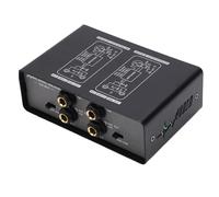 Bewinner Compact Mini Hum Eliminator Box, 2 Channel Passive Ground Loop Isolator, Noise Filter, 3 Level Gain Adjustment Noise Isolator for HiFi Stereo Home Theater