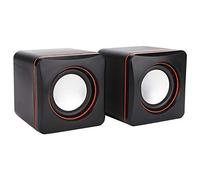 Bewinner Computer Speaker Mini USB Speaker Desktop Stereo Mini Portable Gaming Speakers 3.5mm Jack Wired Speaker For Laptop PC Computer(Black)