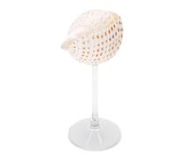 Bewinner Conch Shell Wine Glass - Handmade Elegant Goblet for Cocktails, Unique Seashell Design for Wedding Party Bar Decor, Cold Drinks Cup (Style 1)