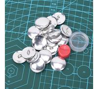 Bewinner Cover Buttons Kit for DIY Crafts - 40mm, 30mm, 25mm, 20mm Round Button Bases with Assembly Tool for Fabric, Jewelry, Gifts, Accessories Making (25MM)