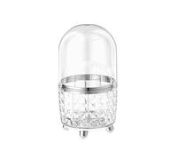 Bewinner Creative Gift Makeup Brush Holder for Girlfriend/Wife, 6-Compartment Makeup Brushes Cup, Cover, Ideal Present, Plastic Material, Milky White (Transparent)