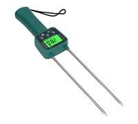 Bewinner Digital Moisture Meter with Voice Broadcast, Moisture Tester for Wheat, Soybean, Corn, Rice, Barley - LCD Backlight Display, High Accuracy Double Rod Steel Probe,