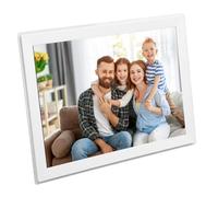 Bewinner Digital Picture Frame, 15 Inch HD Touch Screen, 32GB, Auto Rotate Wall Mountable, Featuring 2.4G WiFi Technology, Smart Photo Frame with APP for Photo Video, Gifts for Mom, Women (GB Plug)